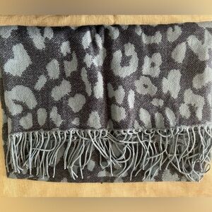 Italian Blue Leopard blanket scarf/wrap Mark and Graham